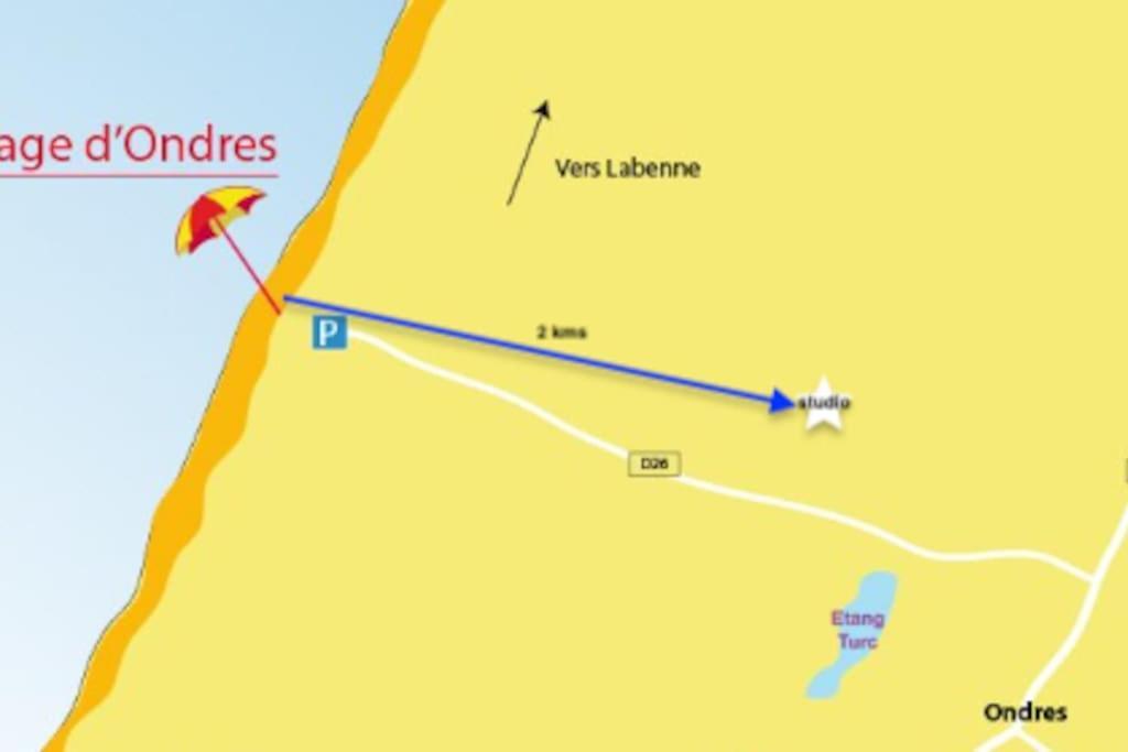 Ondres, Studio Classe, Proche Ocean 外观 照片